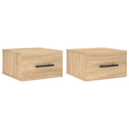 Berkfield Wall-Mounted Bedside Cabinets 2 Pcs Sonoma Oak 35X35X20 Cm - thumbnail 2