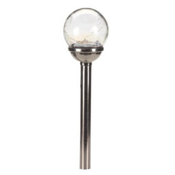 Set Of 4 Solar Powered Firefly Opal Stake Lights - Weatherproof Outdoor Garden Glass Orb Led Lighting - H47 X 10Cm Diameter - thumbnail 3