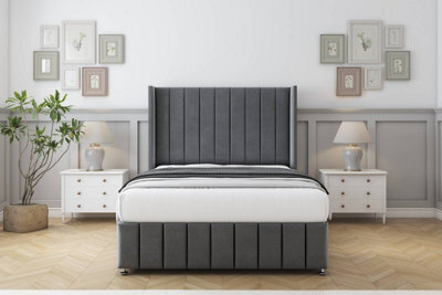 "Comfort Serena Armour Coniston Divan Bed Set No Drawers - 54"" Wingback & 12"" Footboard 5' King" - image 1