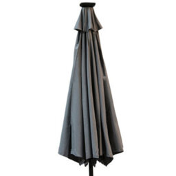 Sundaze Grey 2.7M  Round Garden Parasol Umbrella Outdoor Patio Solar Led Lights Crank Tilt With Base - thumbnail 7