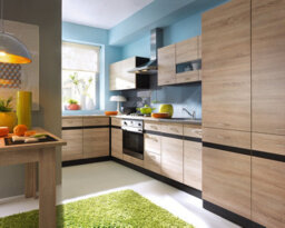 Impact Furniture Kitchen Wall Cabinet 600mm Unit 2 Door Cupboard Sonoma Light Oak Storage Junona - thumbnail 4