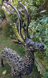 Inspirational Gifting Beautiful 1.2M (4Ft) Standing Filigree Stag Deer Ornament - thumbnail 4