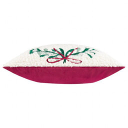 Furn. Mistletoe Wreath Embroidered Feather Filled Cushion , 45Cm X 45Cm, Multicolour - thumbnail 4