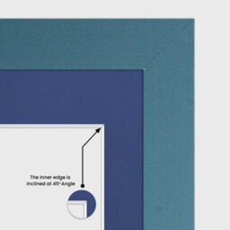 AK Frames 20X16 Navy Blue Modern Multi Photo Frame With Blue Mount - Holds 9 Apertures (2X) 7X5, (7X) 6X4 Photos - thumbnail 7