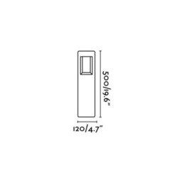 Luminosa Lighting Luminosa Naya Led Outdoor Bollard Light Dark Grey Ip54 - thumbnail 2