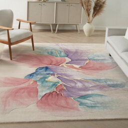 Ivory Wool Luxurious Modern Handmade Abstract Optical/ (3D) Dining Room Bedroom And Living Room Rug -259Cm X 351Cm - thumbnail 2