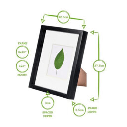 "Nicola Spring 3D Box Photo Frame - 8 X 10"" With 4 X 6"" Mount - Grey/white" - thumbnail 4