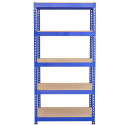 MonsterShop Monster Racking Q-Rax Heavy Duty Garage Storage Shelves, 200Kg/shelf, Blue, 90Cm X 182.5Cm X 50Cm - thumbnail 2