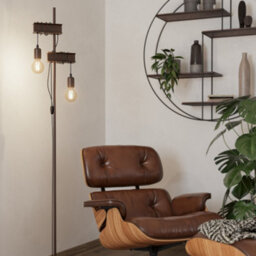 Eglo Townshend 4 Antique Brown Floor Light - thumbnail 1