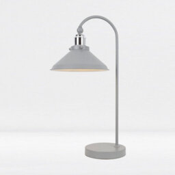 First Choice Lighting Set Of 2 Maxwell - Flint Grey Chrome Task Table Lamps - thumbnail 2