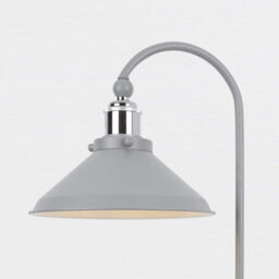First Choice Lighting Set Of 2 Maxwell - Flint Grey Chrome Task Table Lamps - thumbnail 5