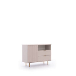 Arte Nubia Sideboard Cabinet In Cashmere - Modern Elegance With Gold Accents - W1070mm X H800mm X D410mm - thumbnail 1