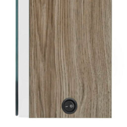 Berkfield Led Bathroom Mirror Cabinet White And Oak 50X13X70 Cm - thumbnail 6