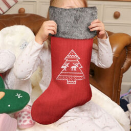 Dibor Set Of 2 Nordic Tree Xmas Christmas Gift Bag Christmas Stocking For Kids - thumbnail 4
