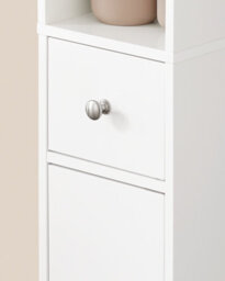 Sobuy Bzr167-Gw, Slim Bathroom Storage Cabinet Tall Freestanding Bathroom Furniture Bathroom Cupboard Column Unit, White - thumbnail 9