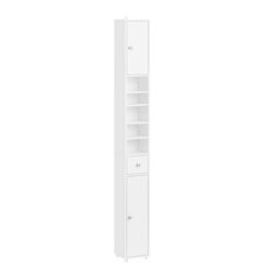 Sobuy Bzr167-Gw, Slim Bathroom Storage Cabinet Tall Freestanding Bathroom Furniture Bathroom Cupboard Column Unit, White - thumbnail 1