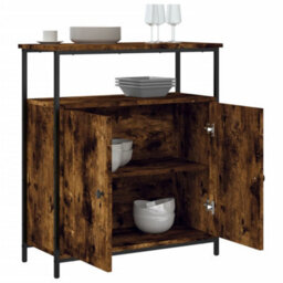 Berkfield Classic Sideboard Smoked Oak 70X30X80 Cm Engineered Wood - thumbnail 4
