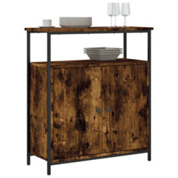Berkfield Classic Sideboard Smoked Oak 70X30X80 Cm Engineered Wood - thumbnail 3