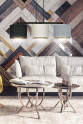 Emibig Lighting Emibig Hilde Pendant Lamp 3 X E27 Black With Black, Grey And White Shade - thumbnail 6
