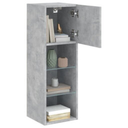 Berkfield Tv Cabinet With Led Lights Concrete Grey 30.5X30X90 Cm - thumbnail 6