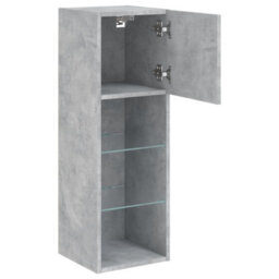 Berkfield Tv Cabinet With Led Lights Concrete Grey 30.5X30X90 Cm - thumbnail 8