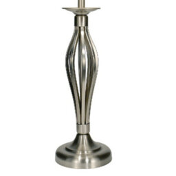 Britalia Brbyb4046 Satin Chrome Open Metalwork Table Lamp With Cream Faux Silk Shade 53Cm - thumbnail 3