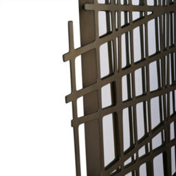 Buttercup Farm Lattice Wall Decor Mirror Brass Finish - Glass/iron - L3 X W62 X H140 Cm - Dark Gold Iron Coated Clear Mirror - thumbnail 4