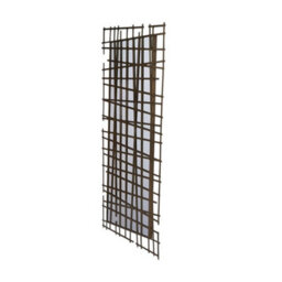 Buttercup Farm Lattice Wall Decor Mirror Brass Finish - Glass/iron - L3 X W62 X H140 Cm - Dark Gold Iron Coated Clear Mirror - thumbnail 2