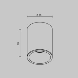 Luminosa Lighting Luminosa Zoom 11.5Cm Round Outdoor Surface Mounted Downlight Black Ip65 1Xgu10 - thumbnail 3