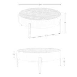 Angel Cerda Elegant Round Coffee Table In Walnut And Beige Wood With Golden Steel Legs - thumbnail 7