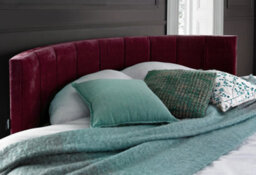 Europa Emerald Burgundy Round Bed And Mattress 6Ft3 190Cm Diameter - thumbnail 2