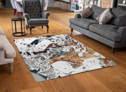 Benjamin Tate Design Bronze Marble Special Soft Home Rug - thumbnail 2