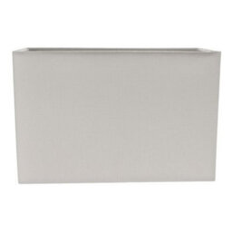 Happy Homewares Contemporary And Stylish Dove Grey Linen Fabric Rectangular Lamp Shade