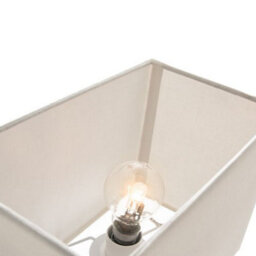 Happy Homewares Contemporary And Stylish Dove Grey Linen Fabric Rectangular Lamp Shade - thumbnail 5