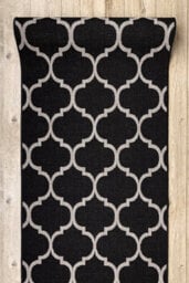 RugsX Runner Sizal Floorlux Design 20608 Moroccan Trellis Black / Silver 70  70X310 Cm - thumbnail 4