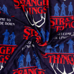 Character World Stranger Things Blanket Kids Teenagers Fleece Navy Soft Throw The Upside Down - thumbnail 6
