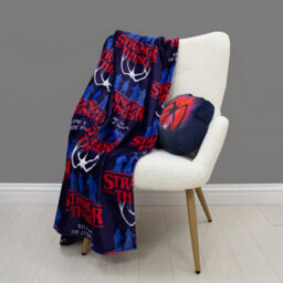 Character World Stranger Things Blanket Kids Teenagers Fleece Navy Soft Throw The Upside Down - thumbnail 2