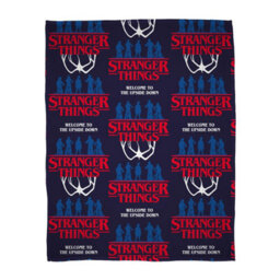 Character World Stranger Things Blanket Kids Teenagers Fleece Navy Soft Throw The Upside Down - thumbnail 8