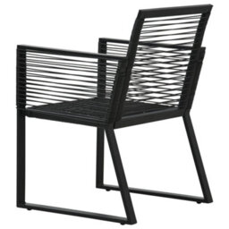 Vidaxl Garden Chairs 2 Pcs Black Pvc Rattan - thumbnail 5