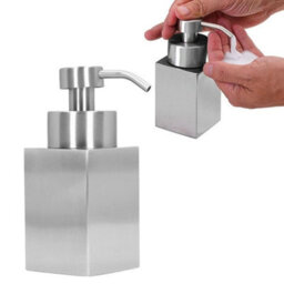 Soap Shampoo Dispenser Refillable Hand Pump Liquid Bottle Kitchen Bathroom  Silver - thumbnail 2