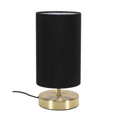 Valuelights Francis Pair Of Gold Touch Table Lamps With Navy Shade And Bulbs - image 1