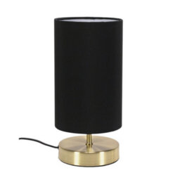 Valuelights Francis Pair Of Gold Touch Table Lamps With Navy Shade And Bulbs