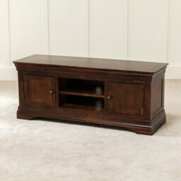 The Furniture Market French Hardwood Mahogany Stained Tv Unit Up To 60 Tv Size - thumbnail 5