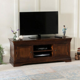 The Furniture Market French Hardwood Mahogany Stained Tv Unit Up To 60 Tv Size