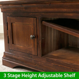 The Furniture Market French Hardwood Mahogany Stained Tv Unit Up To 60 Tv Size - thumbnail 7