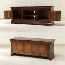 The Furniture Market French Hardwood Mahogany Stained Tv Unit Up To 60 Tv Size - thumbnail 6