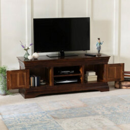 The Furniture Market French Hardwood Mahogany Stained Tv Unit Up To 60 Tv Size - thumbnail 2