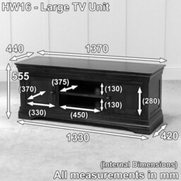The Furniture Market French Hardwood Mahogany Stained Tv Unit Up To 60 Tv Size - thumbnail 9