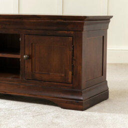 The Furniture Market French Hardwood Mahogany Stained Tv Unit Up To 60 Tv Size - thumbnail 8