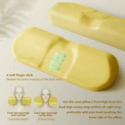 Memory Foam Cervical Pillow Ergonomic Contour For Side Sleepers Dark Gray - thumbnail 4